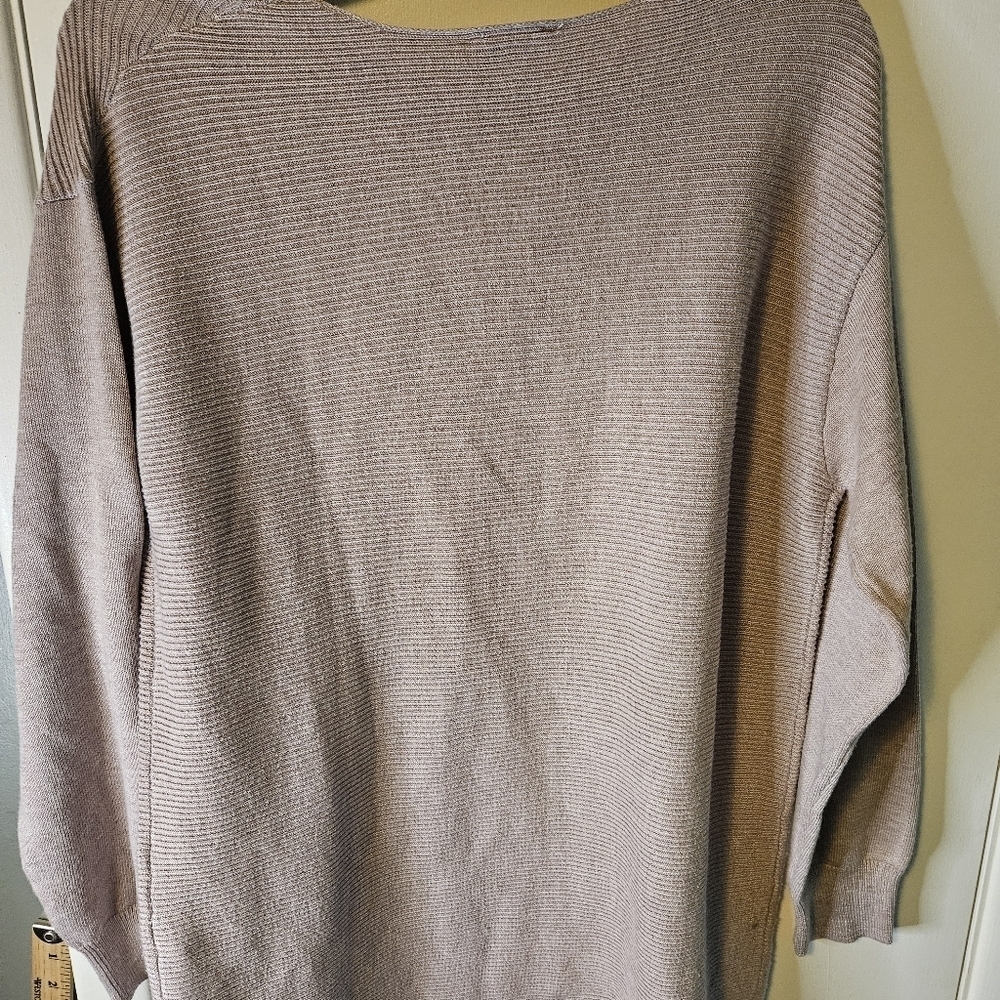 Ella Moss Size Medium V-Neck Sweater Ribbed Light Purple - Picture 10 of 10